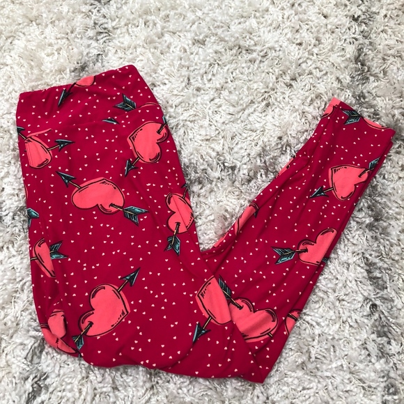 LuLaRoe Pants - LuLaRoe TC heart leggings LuLaRoe Pants - LuLaRoe TC heart leggings